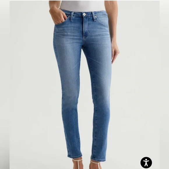 ag mid rise cigarette jeans Ag Adriano Goldschmied | Jeans | Ag Blue Prima Crop Midrise Cigarette  Skinny Jeans With Stretch